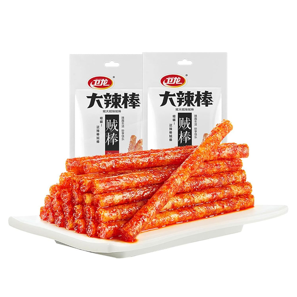 Spicy Gluten Latiao, Chinese Special Snack Food 78g (Pack of 2) Spicy Strips
