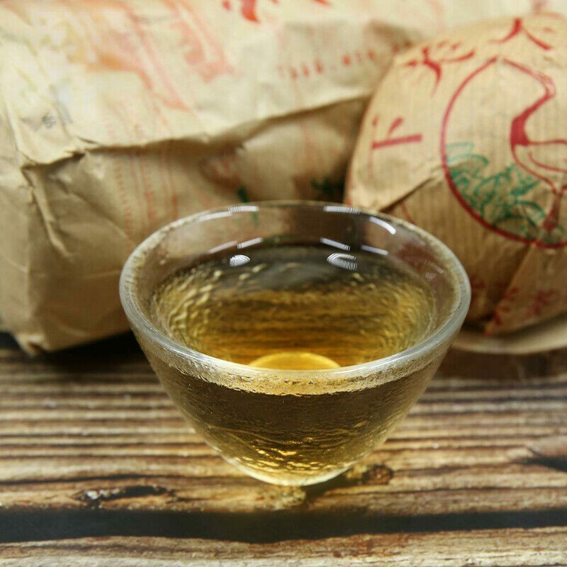 HelloYoung Aged Green Pu Erh Tea Raw Pu Erh Tea Xia Guan "Da Zhong Tuo Cha" 100g
