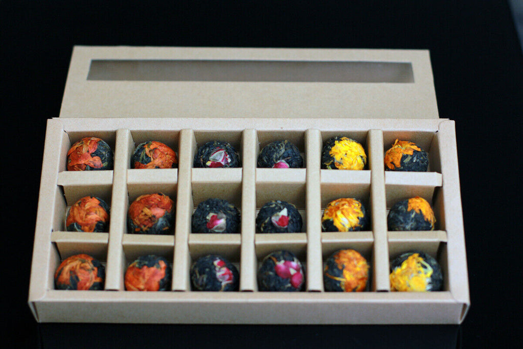 HelloYoung 108g Yunnan Pu-erh Tea Raw Tea Rose Black Tea Dragon Pearl Jasmine Dragon Pearl