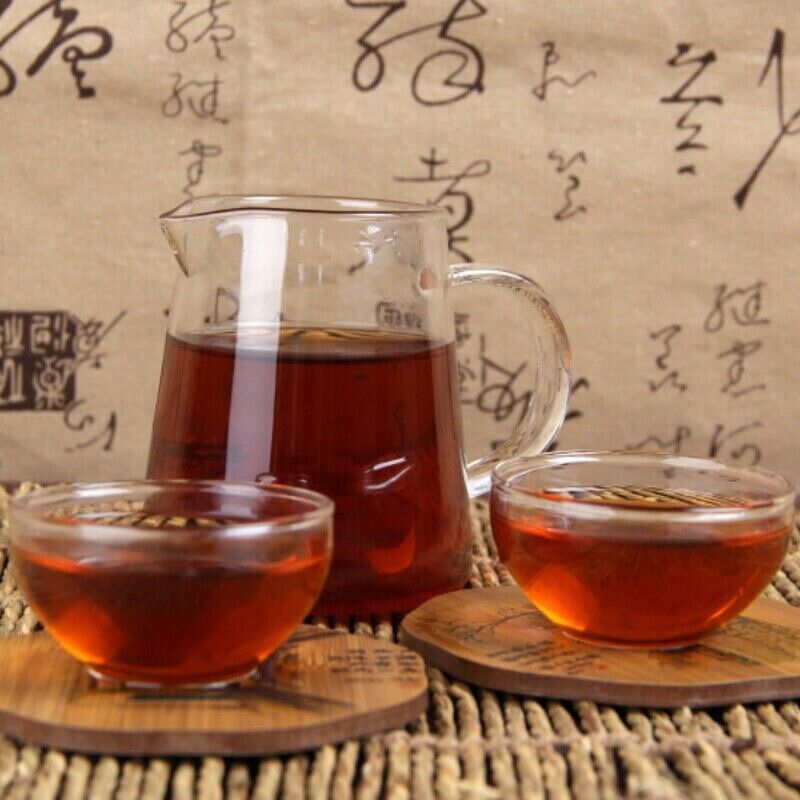 HelloYoung Yunnan Menghai Old Tree Shu Puerh Made By Puer Material 7562 Tea Brick 250g