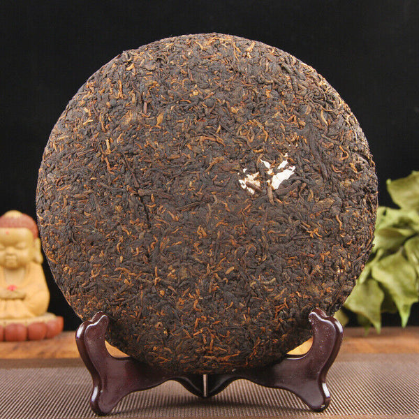 HelloYoung TeaPu'er Tea Cake Chinese Cooked Pu-erh Black Tea Natural 380g Menghai Big Tree