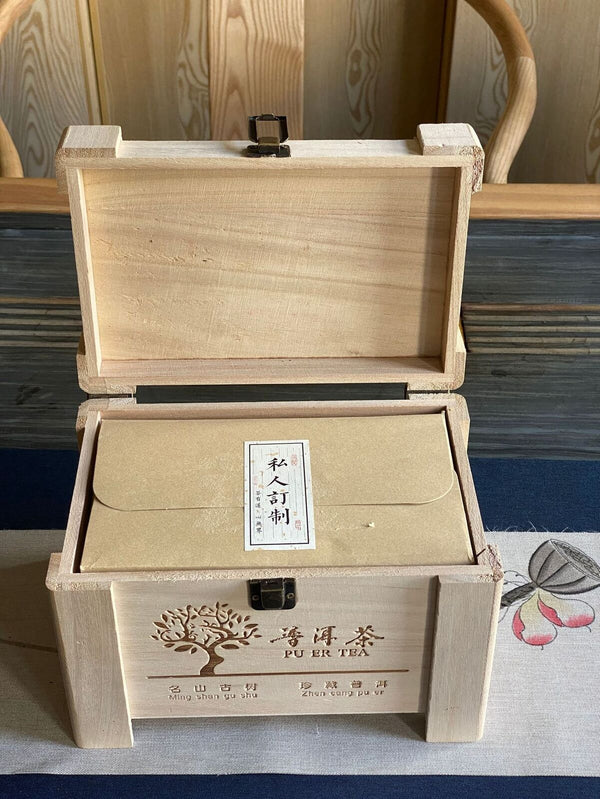 HelloYoung 500g Daxue Mountain First Spring Old-growth Loose Tea Puerh Raw Tea Wooden Case