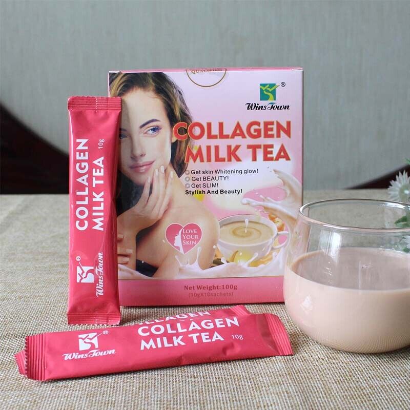 Private Label Collagen Milk Tea Glow Beauty Women Skin Whitening Tea 10g*10bags Main image