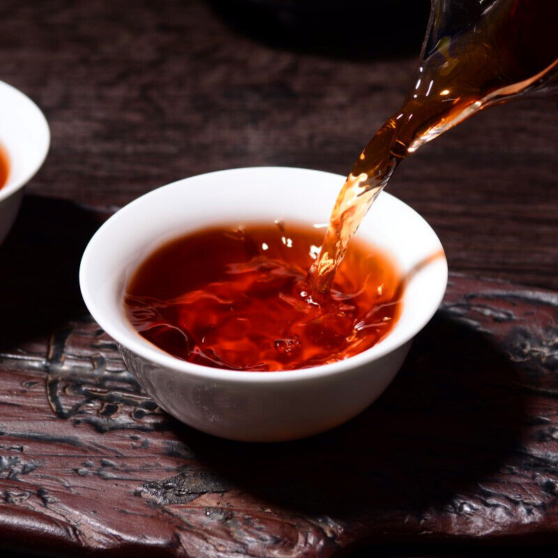 HelloYoung Top Organic Ripe Pu-erh Tea Handmade Yunnan Menghai Cooked Black Tea Cakes 357g