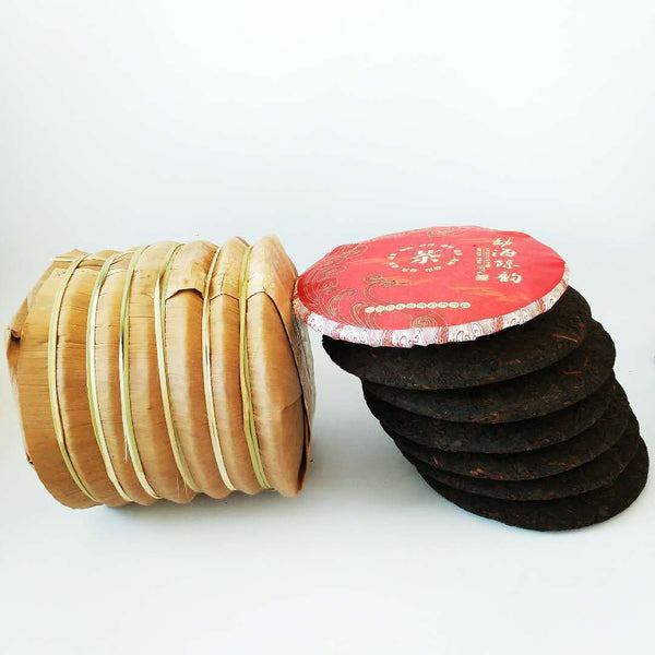 HelloYoung Menghai ripe tea Yunnan seven cakes tea Menghai Chen Yun ripe tea 357g/12.59oz