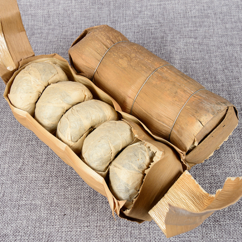 100*5 Yunnan Pu'er Tea Bamboo Shoot Shell Pu'er Tea Tuo Organic Green Tea