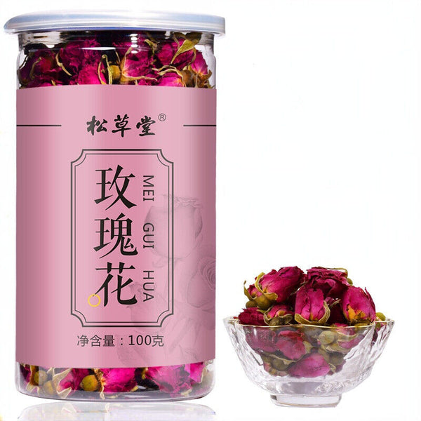 HelloYoung 100g Canned Organic Healthy Herbal Flower Tea Rose Tea Ping Yin Mei Gui Cha Tea