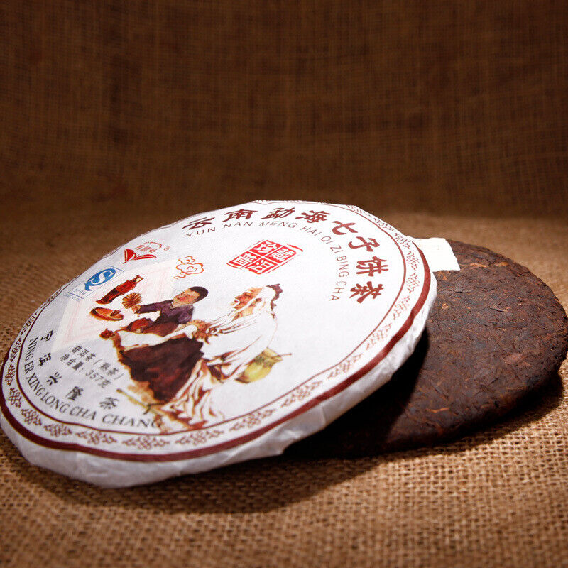 Menghai Qizi Cake Tea Pu'er Tea Cake Mature Tea 357g