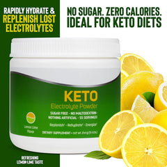 Keto Electrolyte Powder - Hydration Supplement for Ketogenic Diets 250g/8.8oz