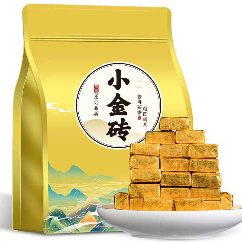 Yunnan Aged Puerh Tea Old Ripe Tea Puerh Small Golden Brick Puerh Tea 500g Main image
