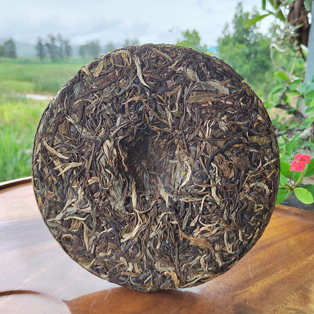 HelloYoung 357g Yunnan Puerh Tea Menghai Brown Mountain Cake First Spring Pu'er Raw Tea