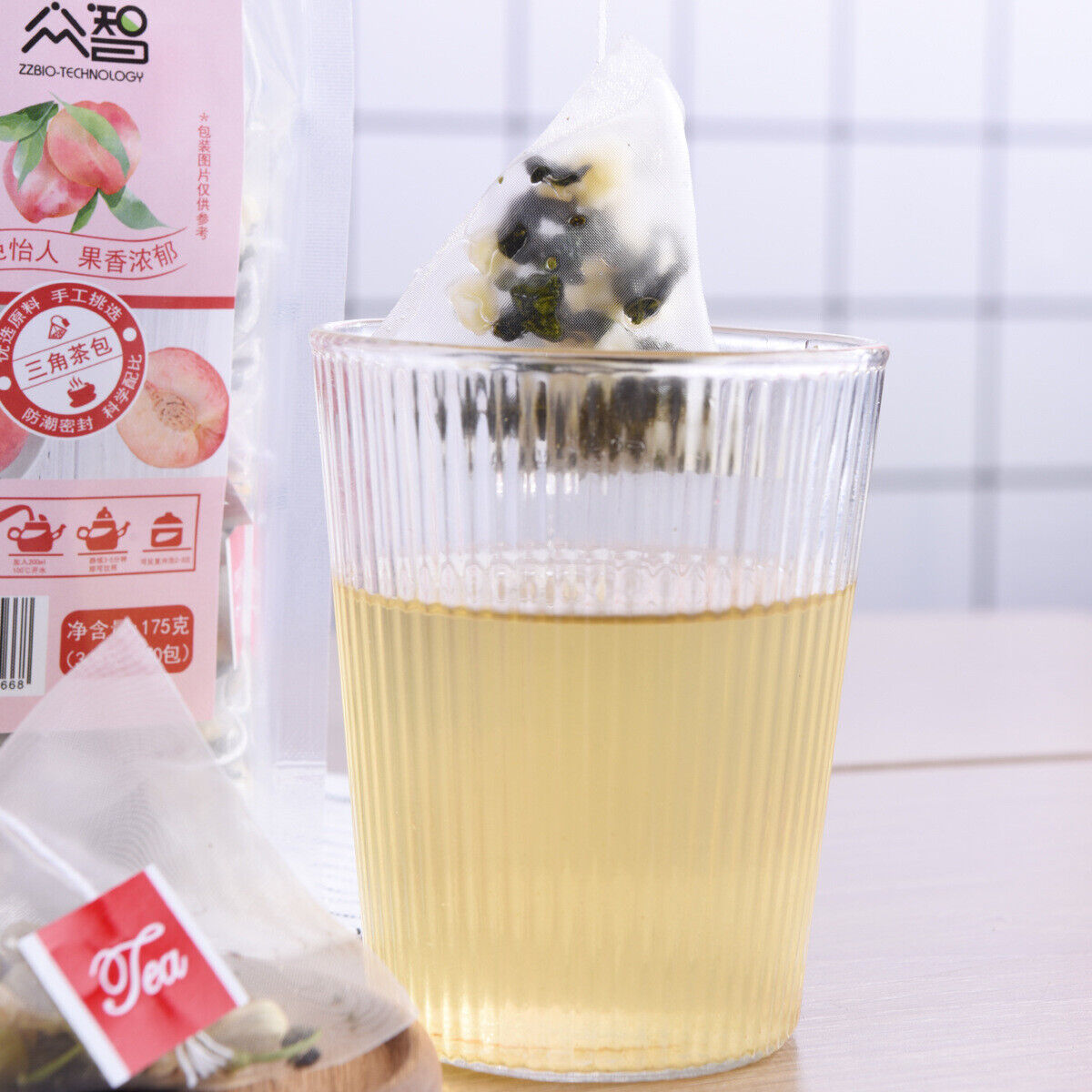 Peach-oolong Tea Triangle Bag Freeze-dried Peach-diced Tea Oolong Tea