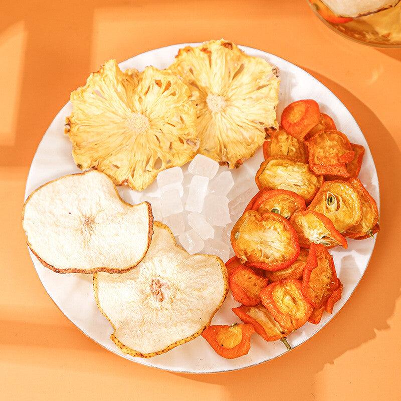 Independent Bags for Throat Dryness Relief Fruit Tea with Kumquat Pineapple Pear