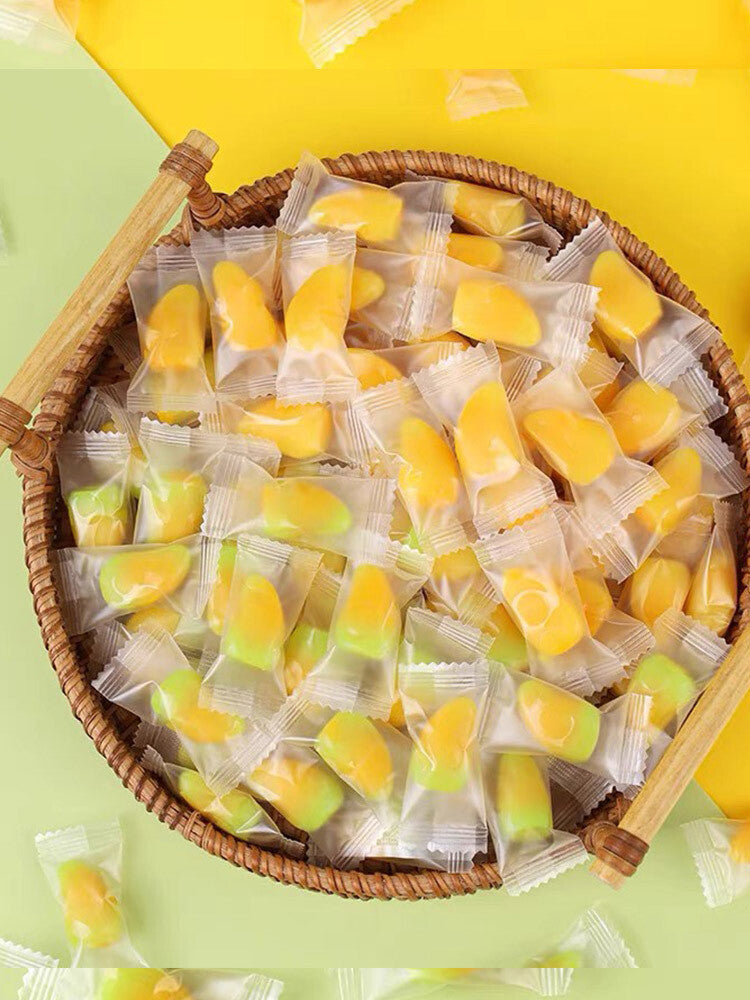Peelable Soft Candy Assorted Fruit Flavors Chewy Gummy Snack Bulk Pack