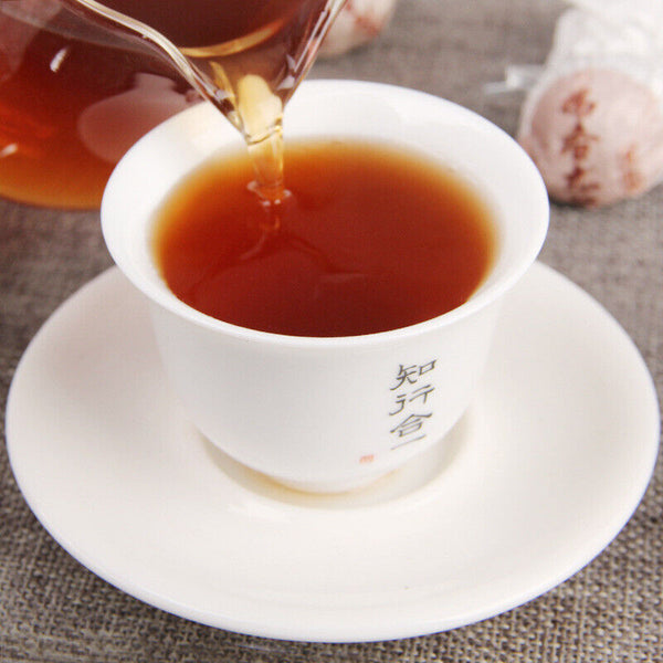 HelloYoung Glutinous Rice Fragrance Puerh Ripe Tea Dragon Pearl 500g Puerh Tea Tuocha