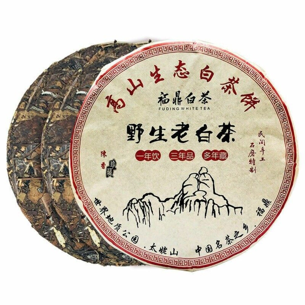 2015 Fuding Shou Mei White Tea Cake 350g Premium Aged Wild High Mountain Bai Ch