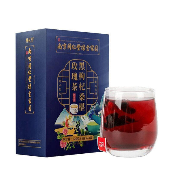 Black Goji Berry Mulberry Black Goji Berry Rose Combination Flower Tea -240g