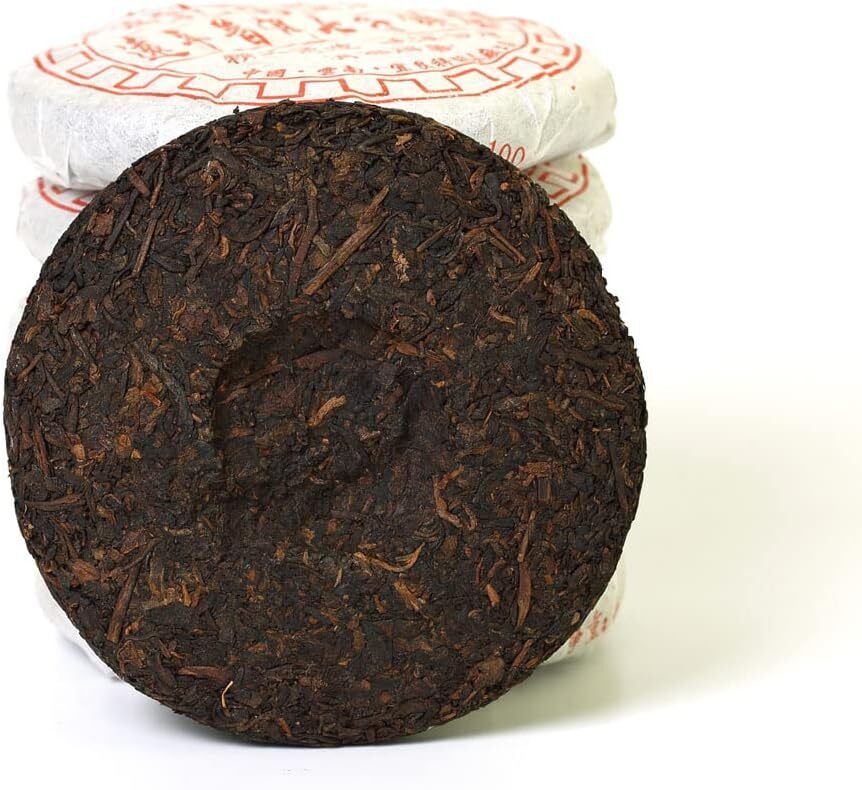 Puerh Tea Cake 5*100g / Total 17.6oz Year Ripe/Shu Aged Lucky Dragon Sweet