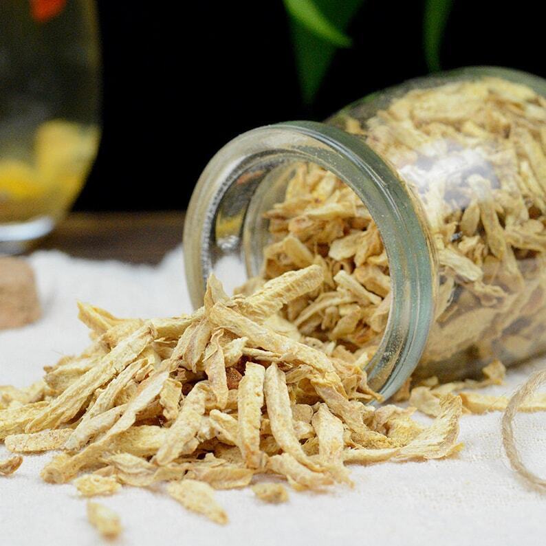 Premium Dried Organic Ginger Root Strips Zingibor Officinale Pure Natural Herb Main image
