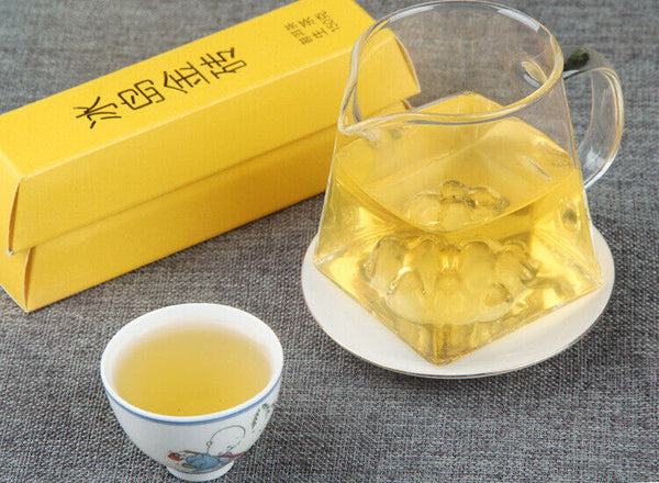 HelloYoung 150g Golden BarIceland Gold Brick Puerh Raw Brick Tea Mengku Gold Leaf Flower
