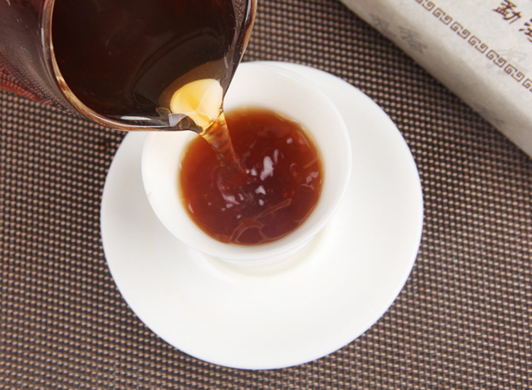 HelloYoung Puerh Tea Ripe Tea Brick Tea Date Fragrant Brick Big Leaf Old Tea Tea