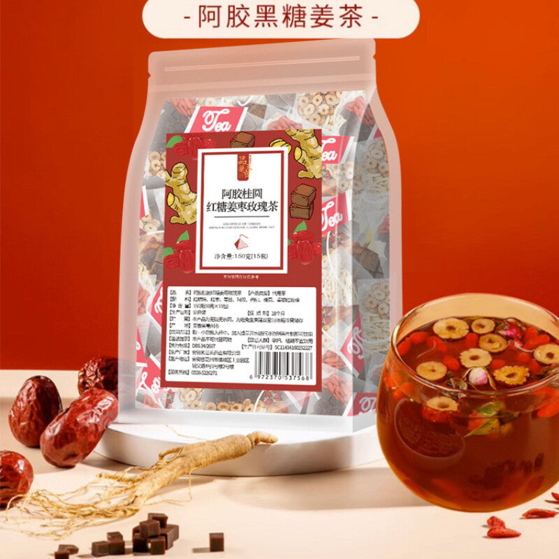 Premium Red Sugar Ginger Jujube Tea Triangle Bags 10g Goddess Tea