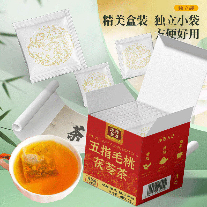 Five Fingers Peach Poria Tea Triangular Bag Dampness Nourishing Tea Secondary image