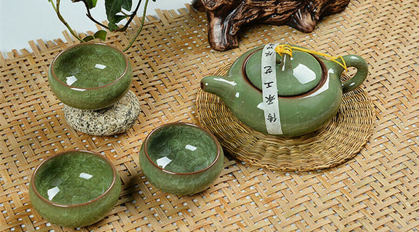 7 Pcs Drinkware Gifts  Dehua Colorful Cup Ceramic Tea Set China Kung Fu Tea Cup