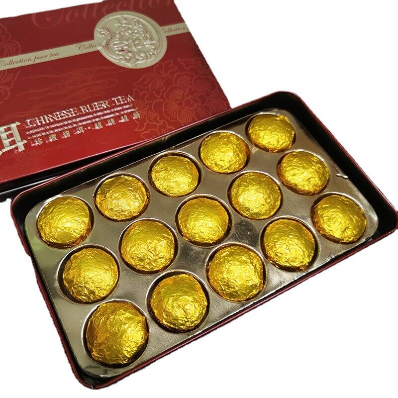 HelloYoung 15pcs/box Yunnan Nuoxiang Pu'er Ripe Tea Iron Box Nuoxiang Mini Tuo Tea