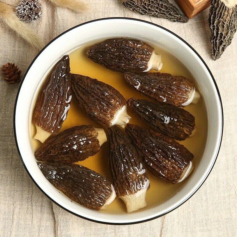 HelloYoung High Quality MOREL-DRIED-MUSHROOMS Natural Chinese Specialty Original 50g 羊肚菌
