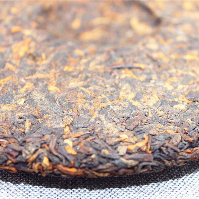 HelloYoung High Quality 357g Yunnan Pu'er Tea Golden Bud Cake Tea Ripe Pu'er Tea
