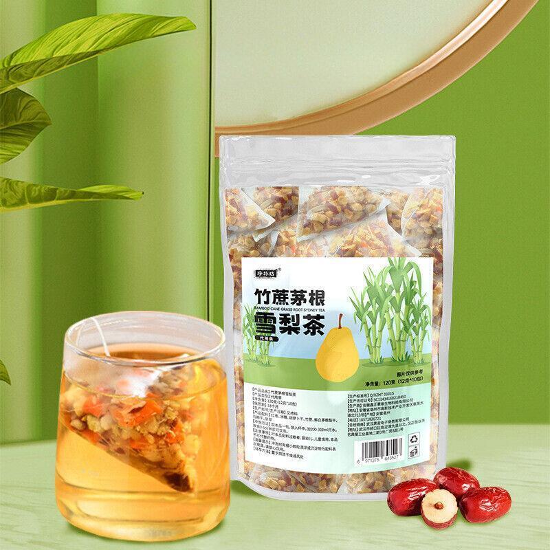 Horseshoe bamboo cane water triangle tea bag Maogen Sydney tea,  herbal tea Secondary image