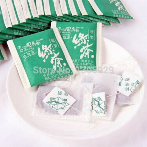 HelloYoung 2g*100bags Longjing Tea Teabags 200g Chinese Green Tea Dragon Well Green Tea Bag