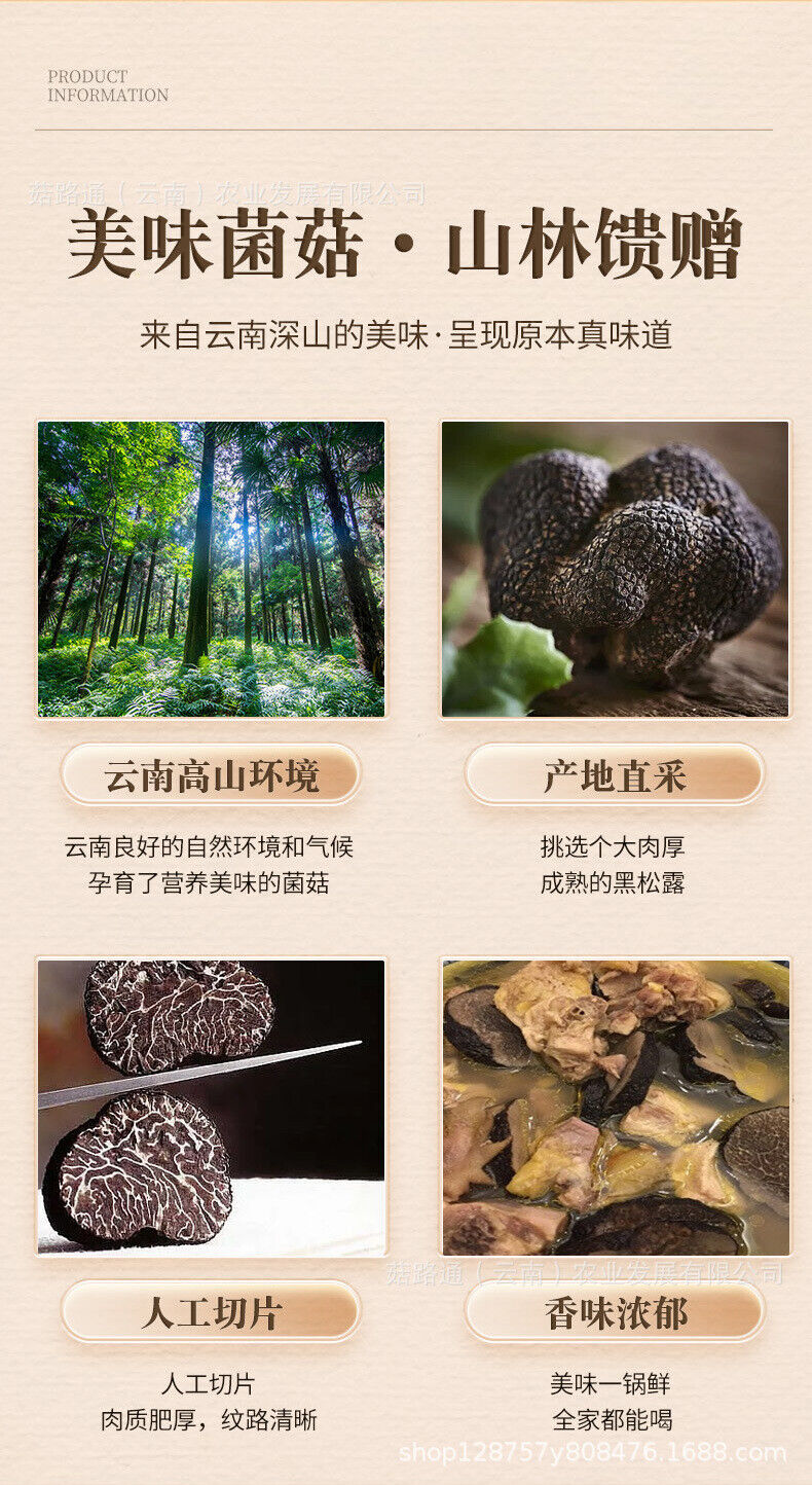 Yunnan Organic Truffle Black Tablets in Bottled Black Truffle Dry Tablets 50g