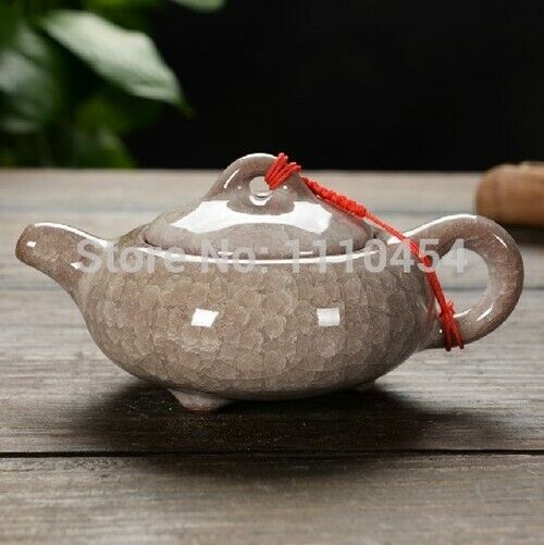 Colorful Ice Crackt Teapot Ceramic TeaSet Infuser Kettle Chinese Service Pottery