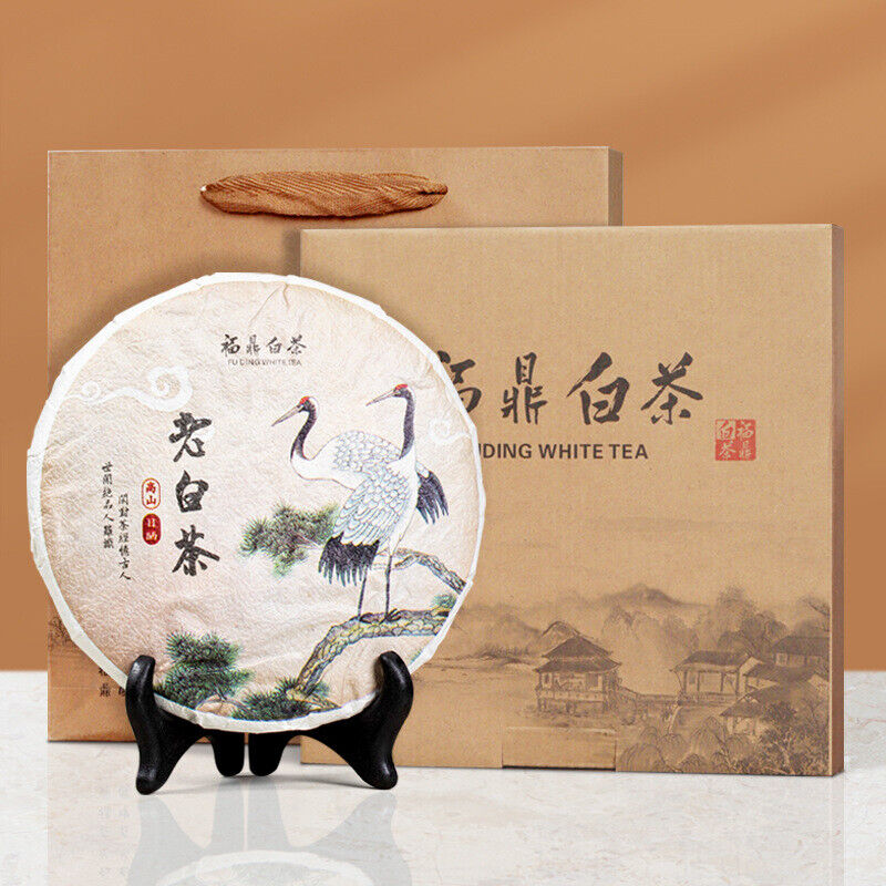 HelloYoung 300g(10.58Oz) Fuding White Tea Date White Tea Cake Tea Gift Box Packaging Main image