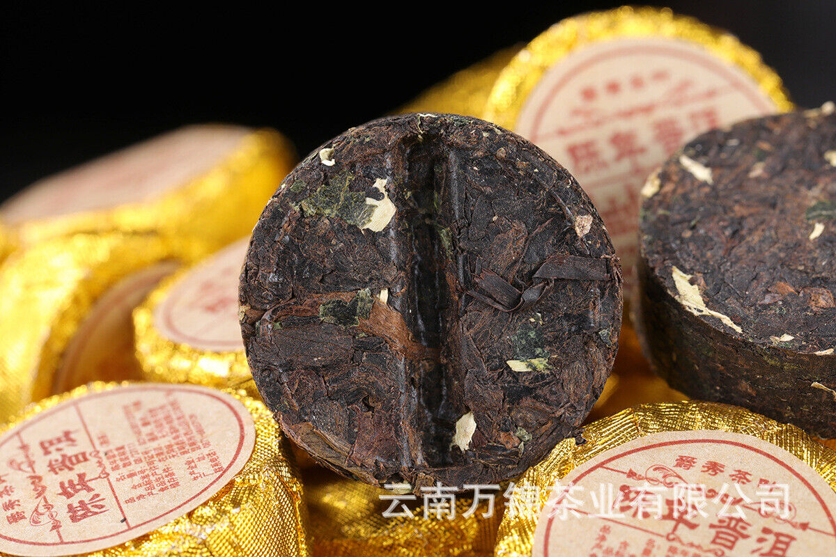 HelloYoung Yunnan Puer Small Tuocha Ripe Tea Original Mini Tuocha Small Round Tea Cake 500g