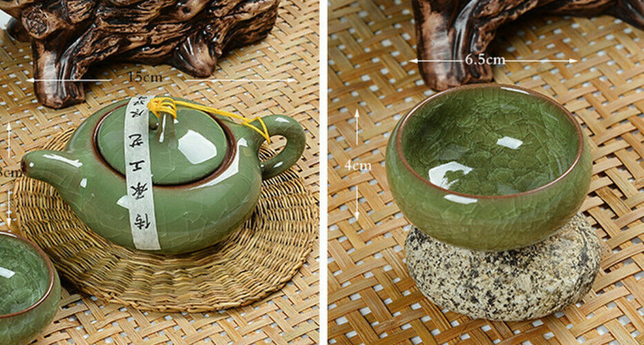 7 Pcs Drinkware Gifts  Dehua Colorful Cup Ceramic Tea Set China Kung Fu Tea Cup