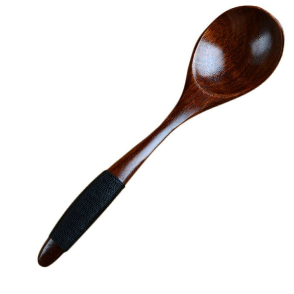 Wooden Spoon Soup Coffee Stirring Ice Cream Cooking Utensil Coffee Tea Spoons