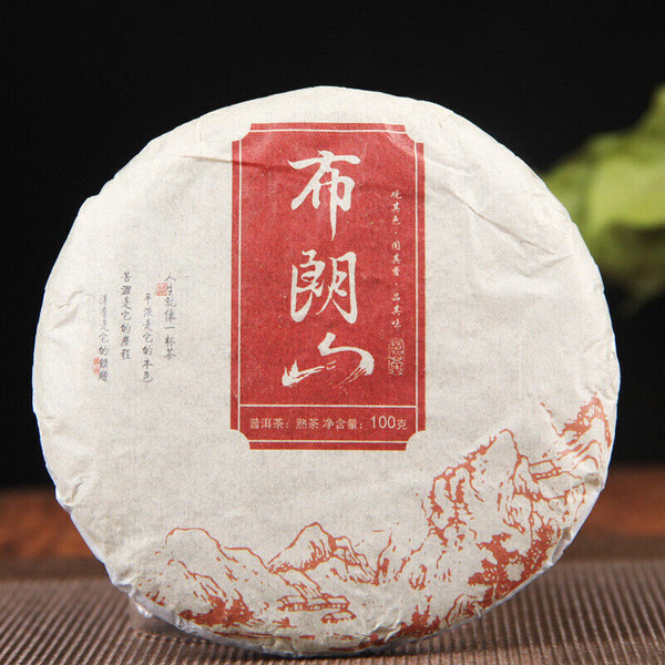 HelloYoung Pressed Tea Ancient Tree Puer Black Tea Cake Yunnan Organic Ripe Puer Tea 100g