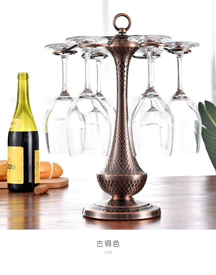 Drinking Glasses Stemware Rack Shelf Creative Iron Wire Wine Rack Stand Hanging Main image