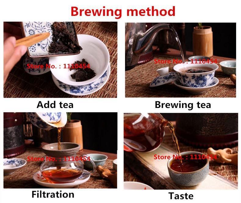 HelloYoung250g Yunnan Pu'er Tea Cooked Ripe Tea Ancient Tree  Puerh Tea China Puer Tea