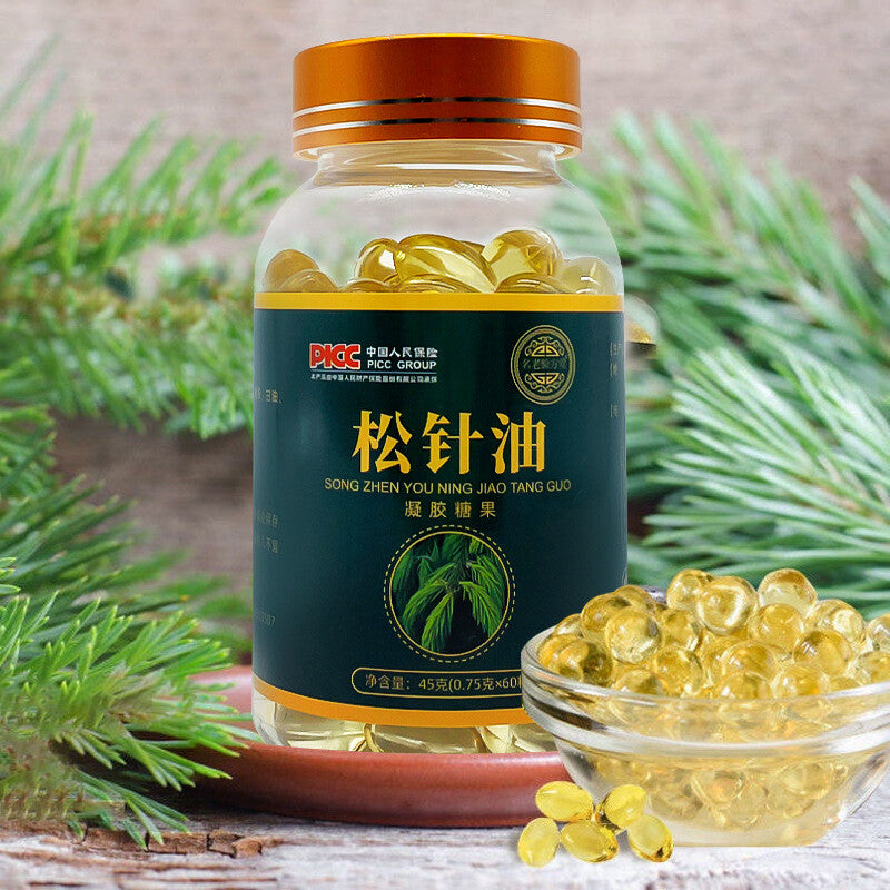 Oil Gummy Candy & Weng Guo Fruit Oil Capsules 60 Count Edible Pine Needle Secondary image