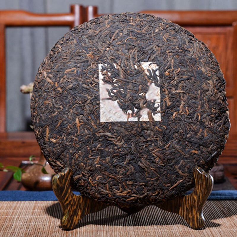 HelloYoung Yunnan Menghai Puerh Tea Cake Ripe Tea Cake 357g Aged Old Tea