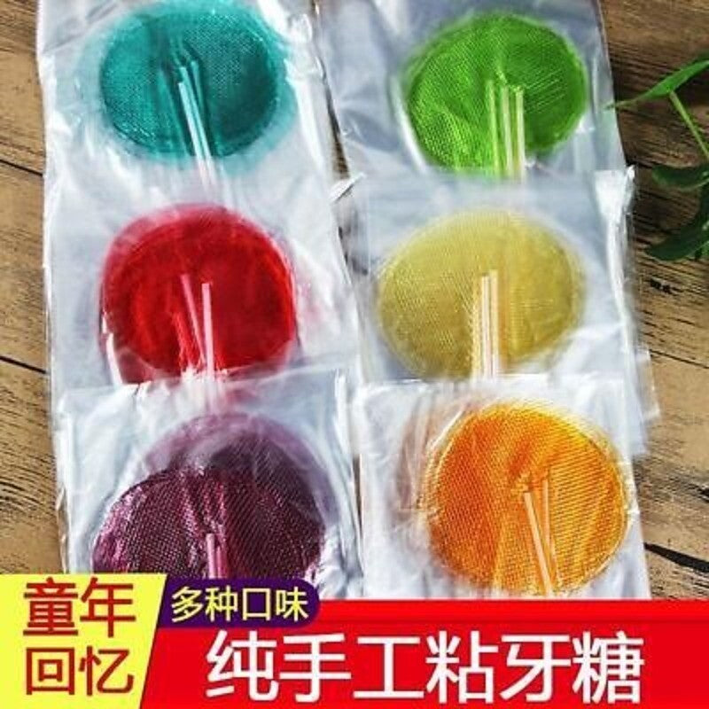 Nostalgic snacks, sticky tooth candy, maltose, sun sugar, toothpick candy