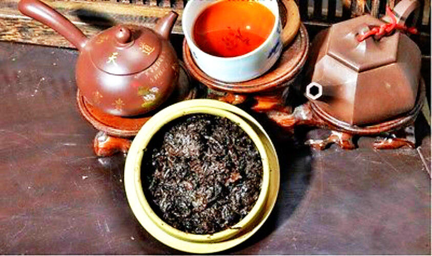 HelloYoung 250g Premium Puerh Tea Brick Black Tea Anitique Puer Tea Collectible Pu-erh Tea