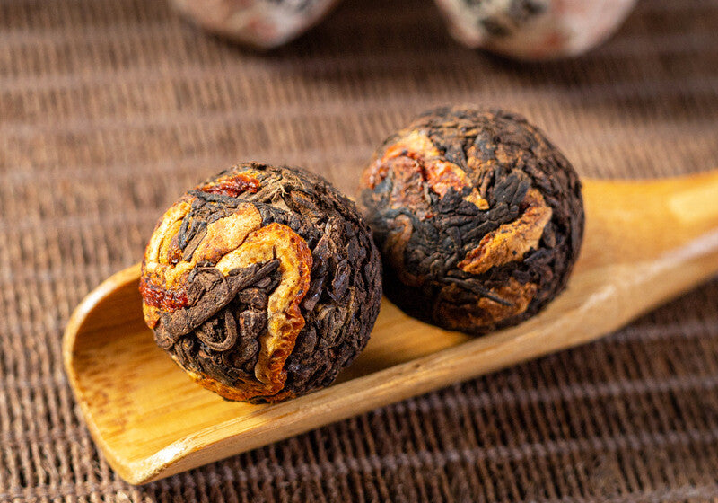 500g Yunnan Pu'er Tea Tangerine Peel Dragon Beads Xiao Tuo Old Ripe Tea Bulk