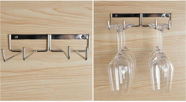 Wine Cup Rack Hanging Metal Wine Stemware Glass Bottle Goblet Inverted Holder