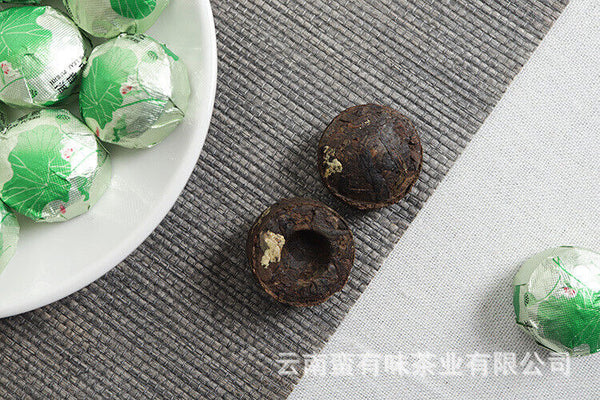 500g Yunnan Ripe Pu'er Tea Lotus Leaf Flavored Ripe Pu'er Mini Tuo Tea
