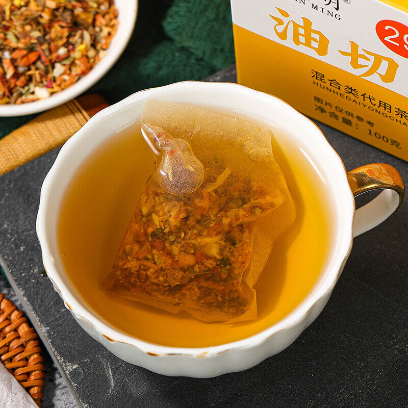 HelloYoung 100g 29 flavors oil-cut potbelly tea ingredients combination non-fat stream tea